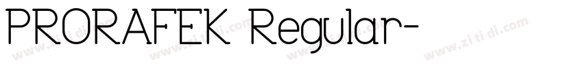 PRORAFEK Regular字体转换